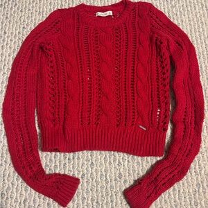 Abercrombie & Fitch Cherry Cable Knit Sweater